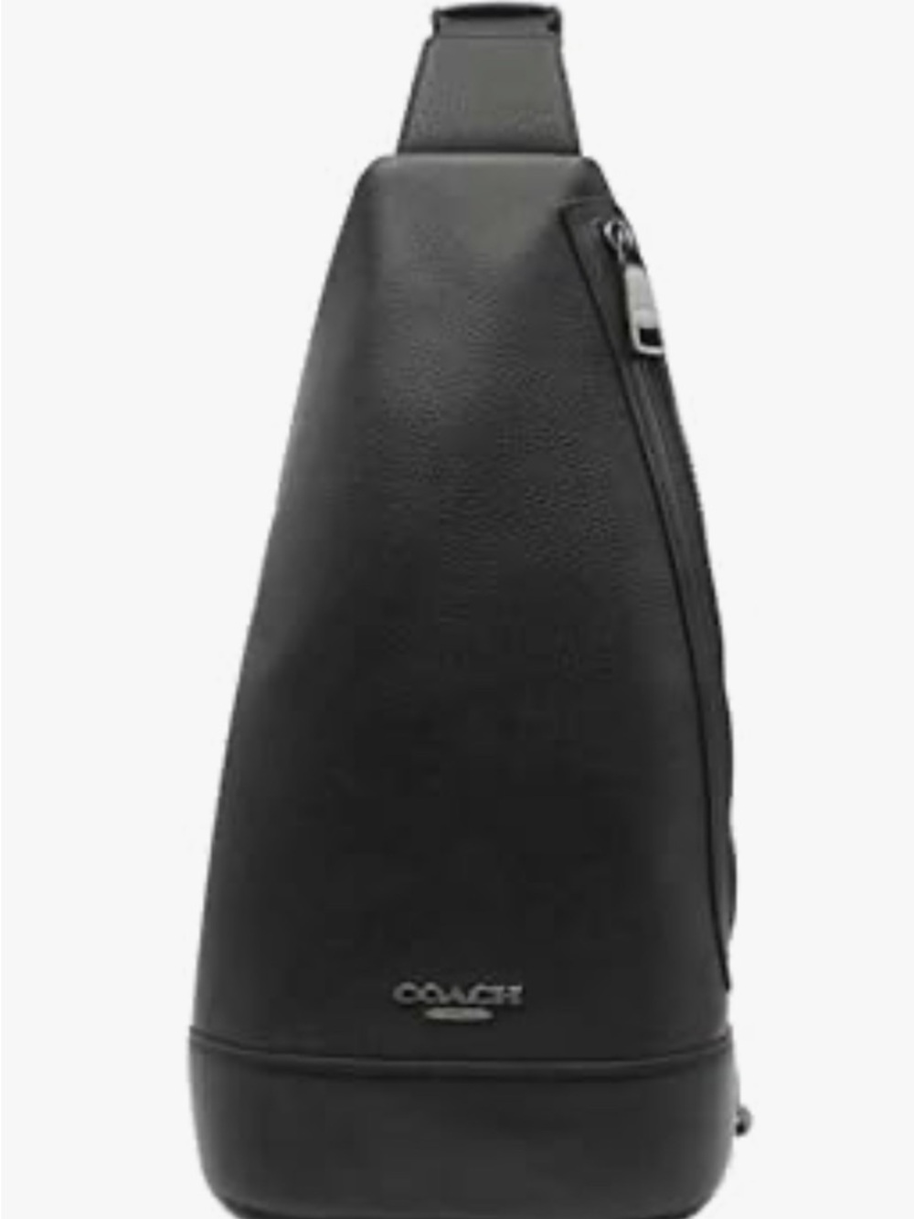 COACH Dominic Black Pebble Leather Sling Bag - Picture 3 of 13